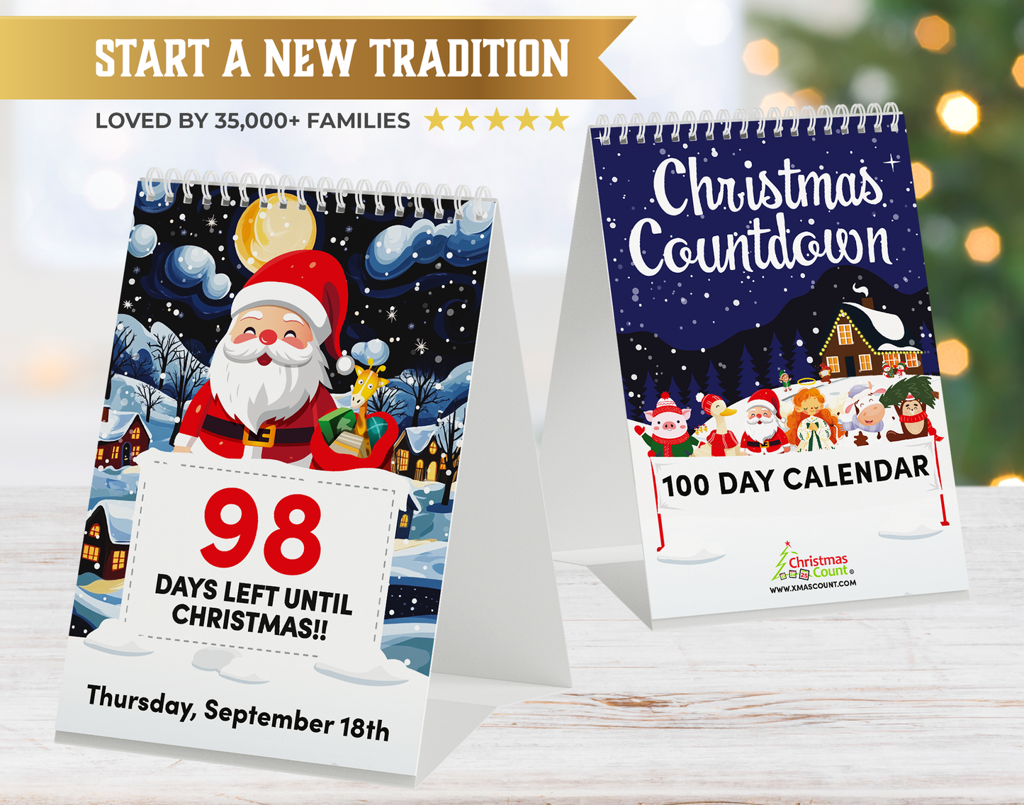 100 Day Christmas Countdown Official Calendar 2025